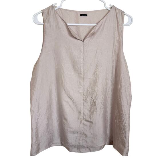 Apuntob 100% Silk Sleeveless Top Large Made in Italy Minimalist Luxury VGUC - Picture 1 of 6